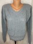 Дамска блуза плетиво сиво, снимка 1 - Блузи с дълъг ръкав и пуловери - 38310166