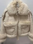 Дамско кожено яке с пух , снимка 2