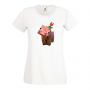 Дамска тениска Flower Pig майнкрафт Minecraft,Игра,Забавление,подарък,Изненада,Рожден Ден., снимка 5