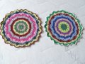 2 красиви цветни каренца плетени на една кука, снимка 1 - Декорация за дома - 28850543