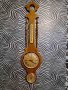 Стар дървен часовник термометър влагометър, снимка 1 - Антикварни и старинни предмети - 43657236