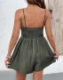 Къс дамски летен гащеризон с дантела и презрамки , снимка 3