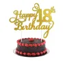 18 21 30 40 50 Happy Birthday години юбилей златист брокатен картонен топер за торта рожден ден, снимка 8