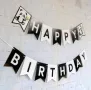 Панда Панди Happy Birthday банер флаг флагчета знаменца банер надпис декор за парти рожден ден декор, снимка 3
