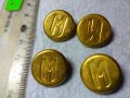 ЛОТ 4 СТАРИ ВИНТИДЖ ПОЗЛАТЕНИ КОПЧЕТА МЕТАЛНИ с БУКВАТА - М - За КОЛЕКЦИЯ ДЕКОРАЦИЯ 41077, снимка 8