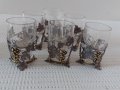 Руски сребърни чаши с кана-сребро 84 и кристал, снимка 14