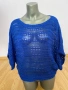 Синя плетена блуза, снимка 3