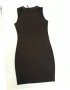 Мини черна рокля къса , елегантна, секси, без ръкав, с прозрачен елемент отпред и на раменете, ефект