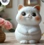 3D Коте котенце Котка права силиконов молд форма фондан шоколад смола свещ гипс декор украса, снимка 1