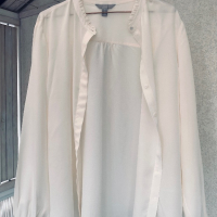 Разкошна копринена риза/блуза цвят екрю ( айвъри), снимка 1 - Ризи - 44846261