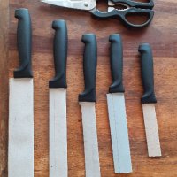 ножове комплект на дървена стойка от Германия, 5 броя +ножица, чисто нови, снимка 2 - Прибори за хранене, готвене и сервиране - 39132685