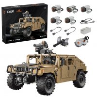 Конструктор Lego CADA Военен Джип Humvee 1:8 Моторизиран 3935ч. 53см, снимка 3 - Конструктори - 39375222