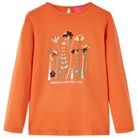 Детска тениска с дълъг ръкав, опушено оранжево, 128(SKU:13617, снимка 1 - Детски тениски и потници - 44876821