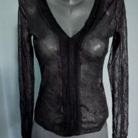 Еластична прозрачна блуза / 3 броя, различни цветове и модели , снимка 3 - Блузи с дълъг ръкав и пуловери - 36829885