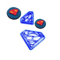 2 бр. резци Супермен , резец форма за фондан , тесто , торта , бисквити , сладки, снимка 1 - Форми - 40000287