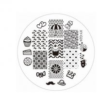  Десерти лято  XY-G24 ново пластмасова кръгла плочка / щампа шаблон за печат на нокти, снимка 1 - Продукти за маникюр - 26485775