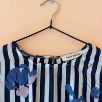 Carin Wester Блуза райе с флорален принт М размер 🌺 , снимка 3 - Тениски - 43871753