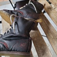 Dr.Martens  Page  кубинки със състарен ефект,бордо и черно, снимка 4 - Дамски боти - 36862032