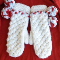 Плетени ръкавици H&M - с подплата поларена- зимни! , снимка 1 - Ръкавици - 26919525
