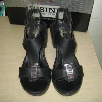 Дамски сандали м.7014 естествена кожа черни-намаление, снимка 2 - Сандали - 37070456