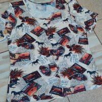 Лятна блузка с копчета и свеж принт, снимка 7 - Ризи - 33510081