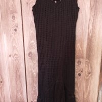Черна рокля от плетиво, снимка 3 - Рокли - 44080418