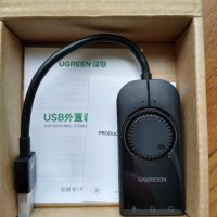 НОВ! UGreen USB external Stereo sound adapter, снимка 6 - Други - 32210569