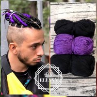 Бразилско Влакно / Прежда за Плетене на Плитки за Коса / Канекалон / Комплект за Мъже КОД 678, снимка 1 - Аксесоари за коса - 33587094