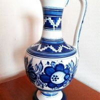 Ръчно изработена и рисувана керамична ваза, снимка 8 - Антикварни и старинни предмети - 33190358