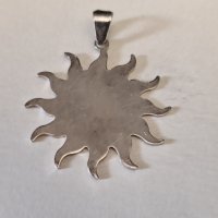 Сребърна висулка "Слънце" - 7,20 гр., снимка 1 - Колиета, медальони, синджири - 43790114