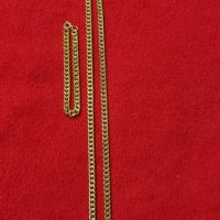Златен комплекс синджир и гривна от медицинска стомана , снимка 4 - Бижутерийни комплекти - 43274876