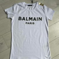 Бяла тениска Balmain кодIM34p, снимка 1 - Тениски - 31524238