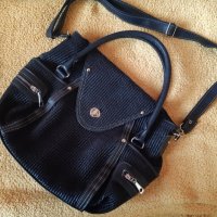 Тъмно синя мека чанта/Чанта НОВА DОСА голяма твърда , снимка 3 - Чанти - 29809701