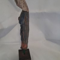 Дървена скулптура на Богородица от 19-ти век., снимка 3 - Антикварни и старинни предмети - 37378736