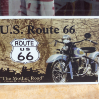 Метална табела мотор U.S. Route 66 Indian каране свободно, снимка 1 - Декорация за дома - 44875218