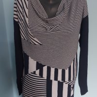 Двуцветен пуловер тип туника / блуза / хипоалергична материя, снимка 2 - Блузи с дълъг ръкав и пуловери - 34734295