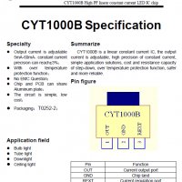 CYT1000B Драйвер за светодиоди – стабилизатор на ток от 5 до 60мА, снимка 5 - Друга електроника - 32704148