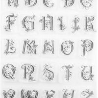 Приказни големи букви азбука латиница силиконов гумен печат декор бисквитки фондан Scrapbooking, снимка 1 - Други - 27172488