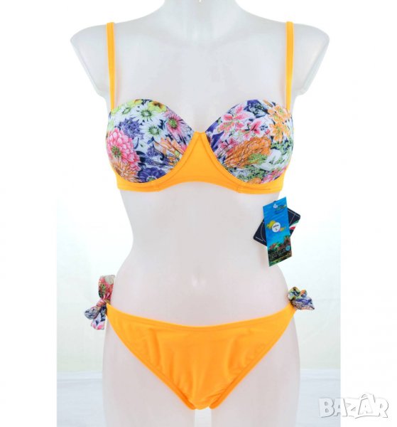 Неонов оранжев бански от 2 части марка Primo, снимка 1