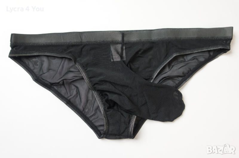 М и XL черни мъжки тюлени прозиращи слипове с дебел хобот, снимка 1