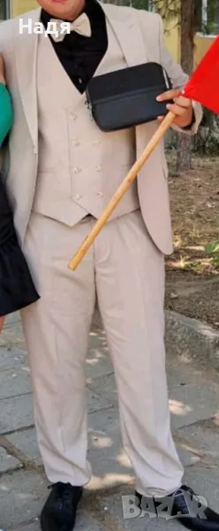 Мъжки елегантен костюм,голям размер , снимка 1