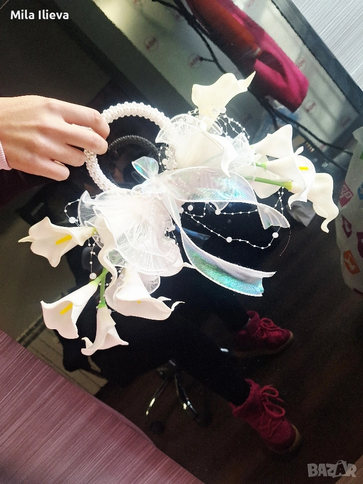 сватбен букет с кали, снимка 1