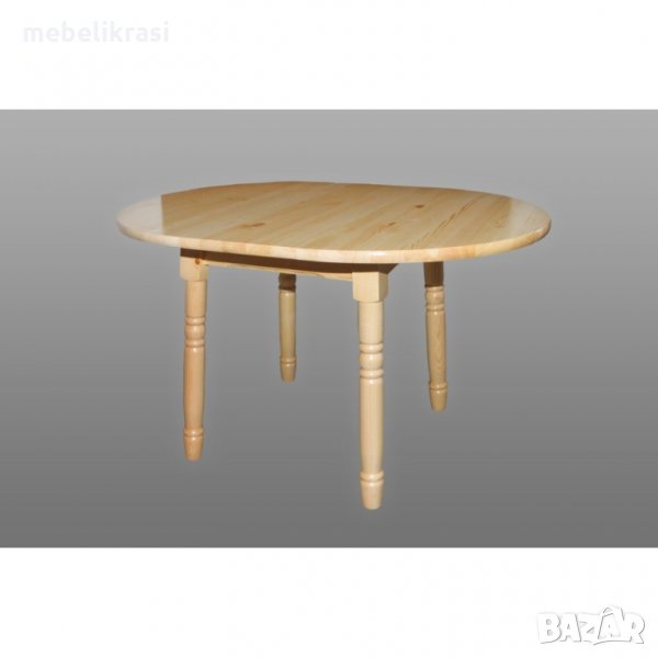 Маса кухненска ”Елипса”80/120 см.-Масив!, снимка 1