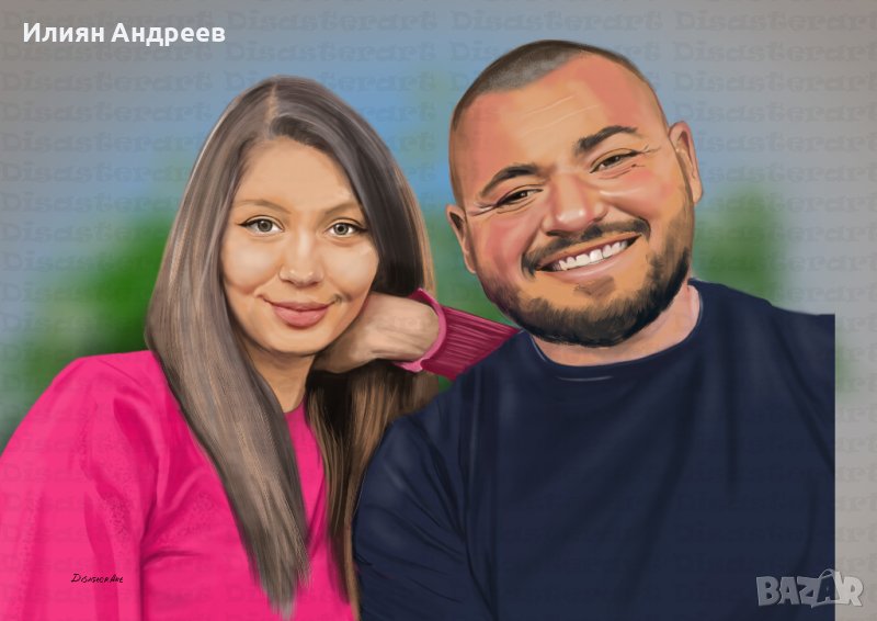 портрети DisasterArt - рисувани на ръка , снимка 1