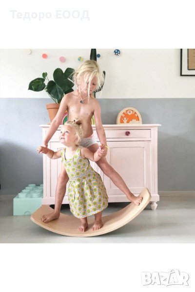 Баланс борд, Баланс Дъска Монтесори Balance board Дъска за балансиране, снимка 1