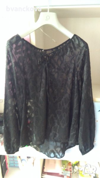 Ефирна черна блуза, снимка 1