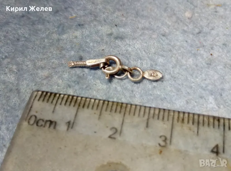 СТАРА СРЕБЪРНА ЗАКОПЧАЛКА За КОЛИЕ ВЕРИЖКА ГРИВНА СРЕБРО 925 ITALY КАРАБИНКА За СИНДЖИР 49909, снимка 1