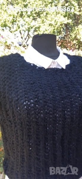 ръчно изплетен пуловер мохер, снимка 1