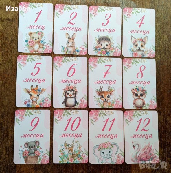 Карти за отбелязване на месеците, снимка 1