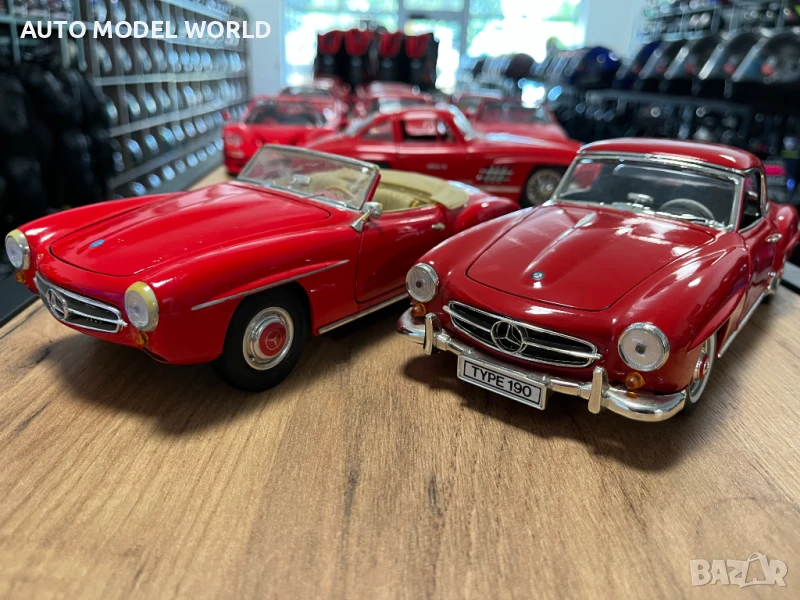 Метална колекционерска количка модел Меrcedes 190SL мащаб 1:18, снимка 1
